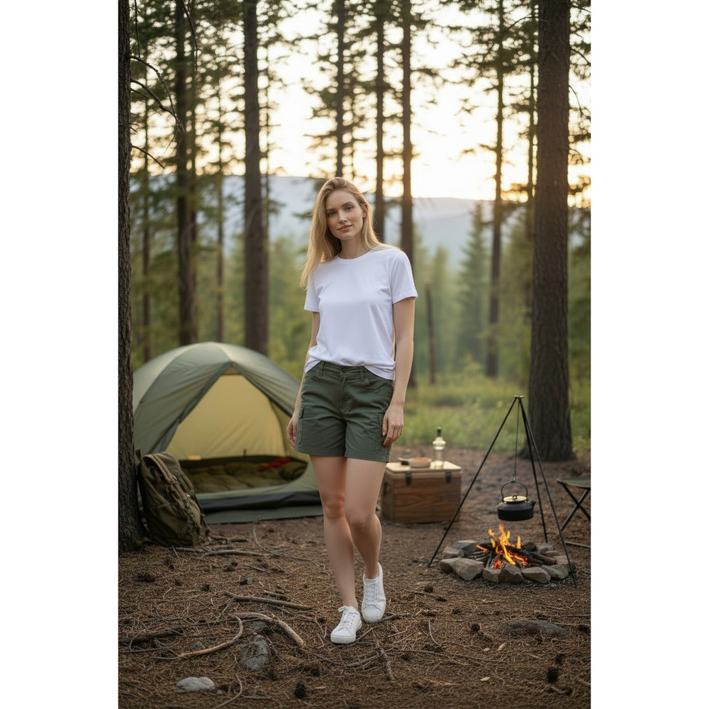 Eddie Bauer Women's Summer Trail Shorts Size: 16 Color: Olive Green